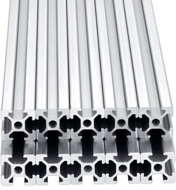 10pcs 2000mm T Slot 2020 Aluminum Extrusion European Standard Anodized Linear Rail for 3D Printer Parts and CNC DIY Silver(78.7'')