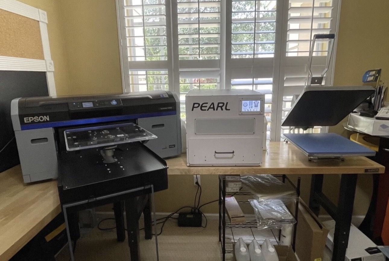 Epson F2100 DTG Printer & Accessories, Pretreatment Machine & Heat Press