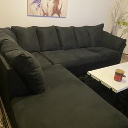 One Month Old Black Comfy Sectional