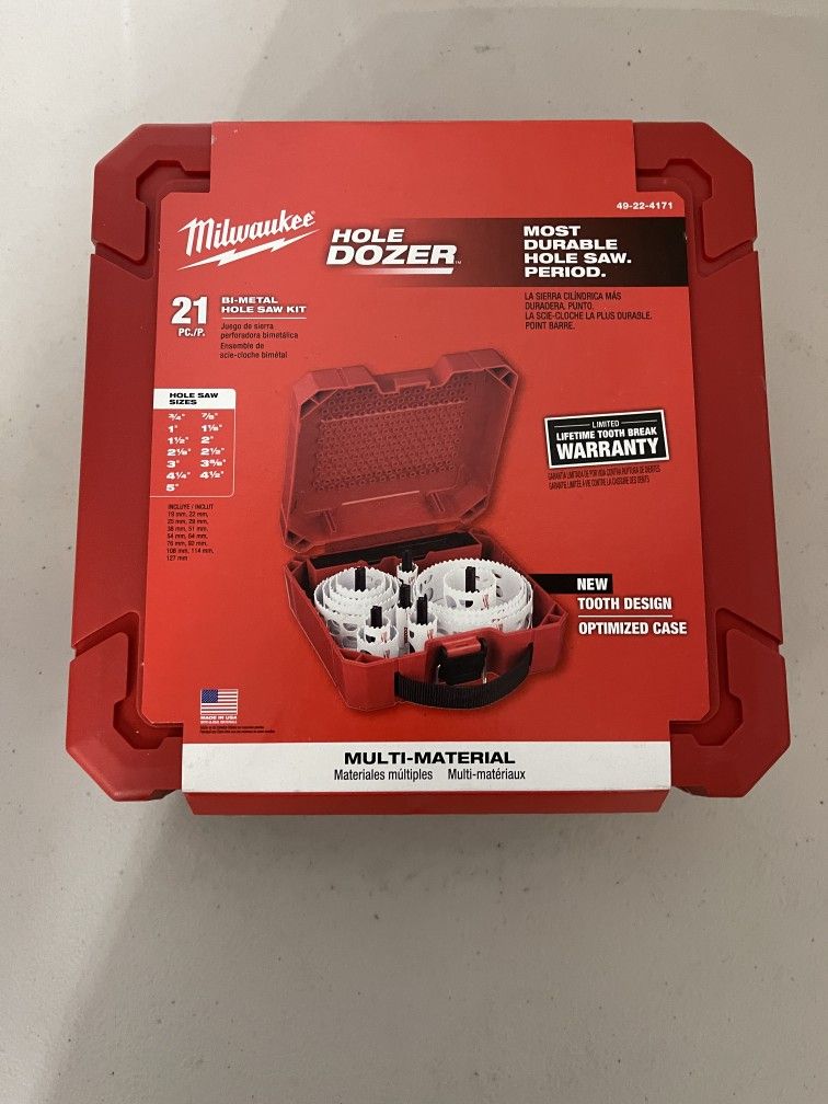 Brand New Milwaukee Hole Dozer General Purpose Bi-Metal Hole Saw Set (21-Piece)