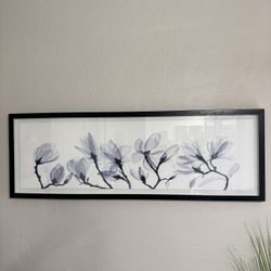 Navy Floral Wall Art
