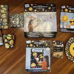 Emoji Birthday Theme Supplies Bundle 
