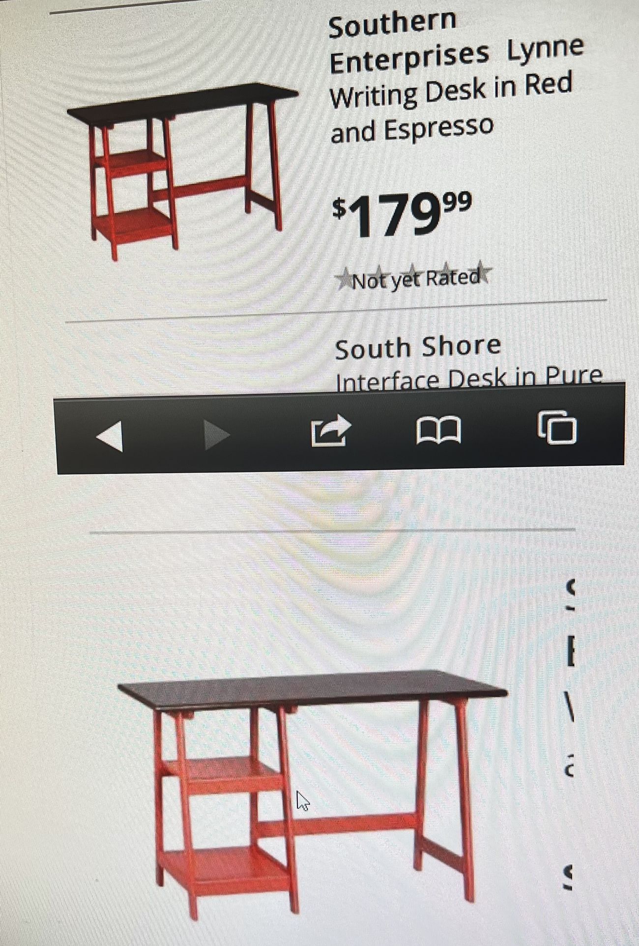 Lynne Writing desk in Red and Espresso-do you offer