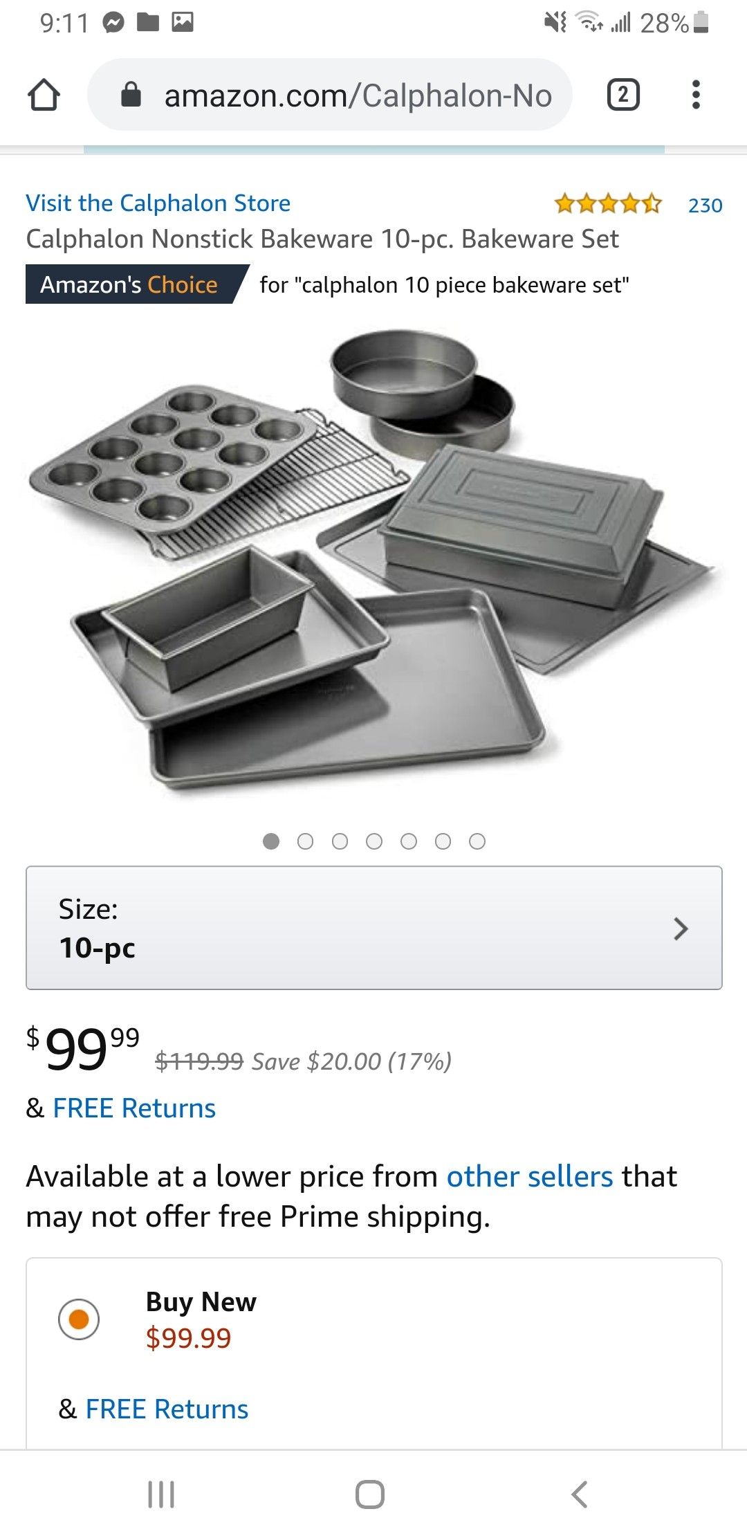 Bakeware set (new)