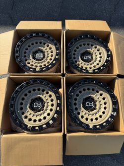 Black Rhino Sentinel 6x135 17” Wheels Desert Sand With Black Rings Ford F-150 Raptor Bronco Raptor