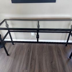 Glass & Iron Console Table