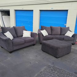 Sofa Loveseat Couch Ottoman - Delivery Available 