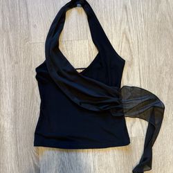 Black Halter Top Size Small