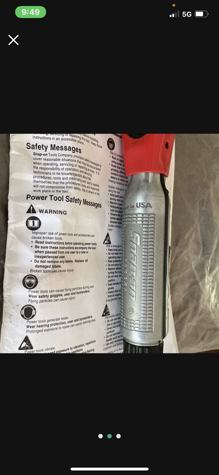 Snap On 1/4 “ FAR25A Air Ratchet , New Mechanics Choice