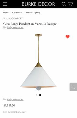 Cleo Large Pendand - White and Gold