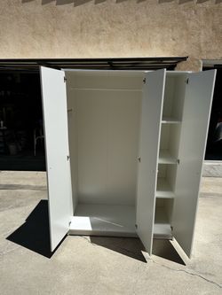 White 3-Door Wardrobe