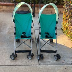 2 Umbrella Strollers With Shade 