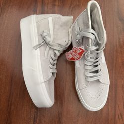 New Grey Suede Platform Vans