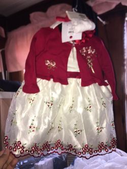 Cute 9 months holiday brand new dress comes with headband n socks