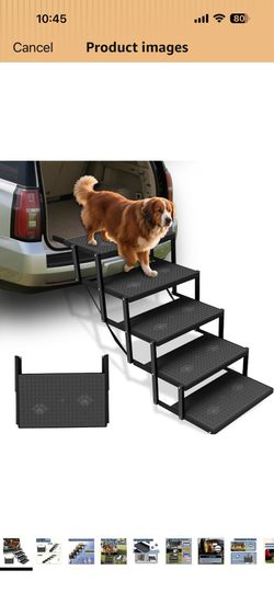 Dog Stairs for Car, Dog Steps for Car with Upgraded Load-Bearing Capacity, Dogs Stairs for Large Dogs, Pet Steps, 5 Steps