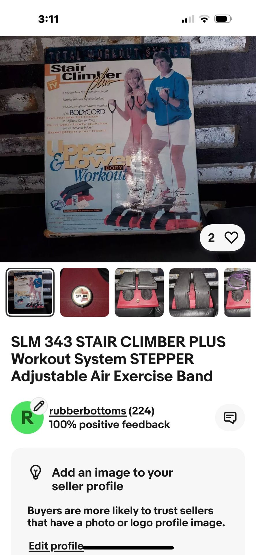 SLM 343 STAIR CLIMBER PLUS Workout System STEPPER Adjustable Air Exercise Band