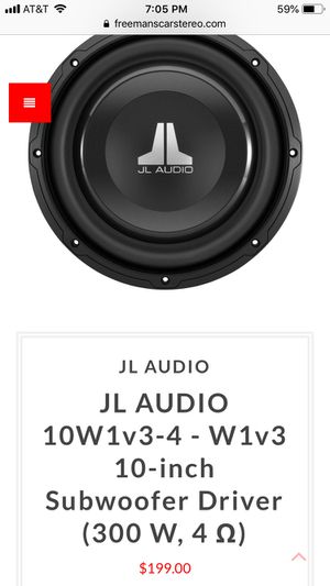 Jl Audio 10 Subwoofer For Sale In Greenville Sc Offerup