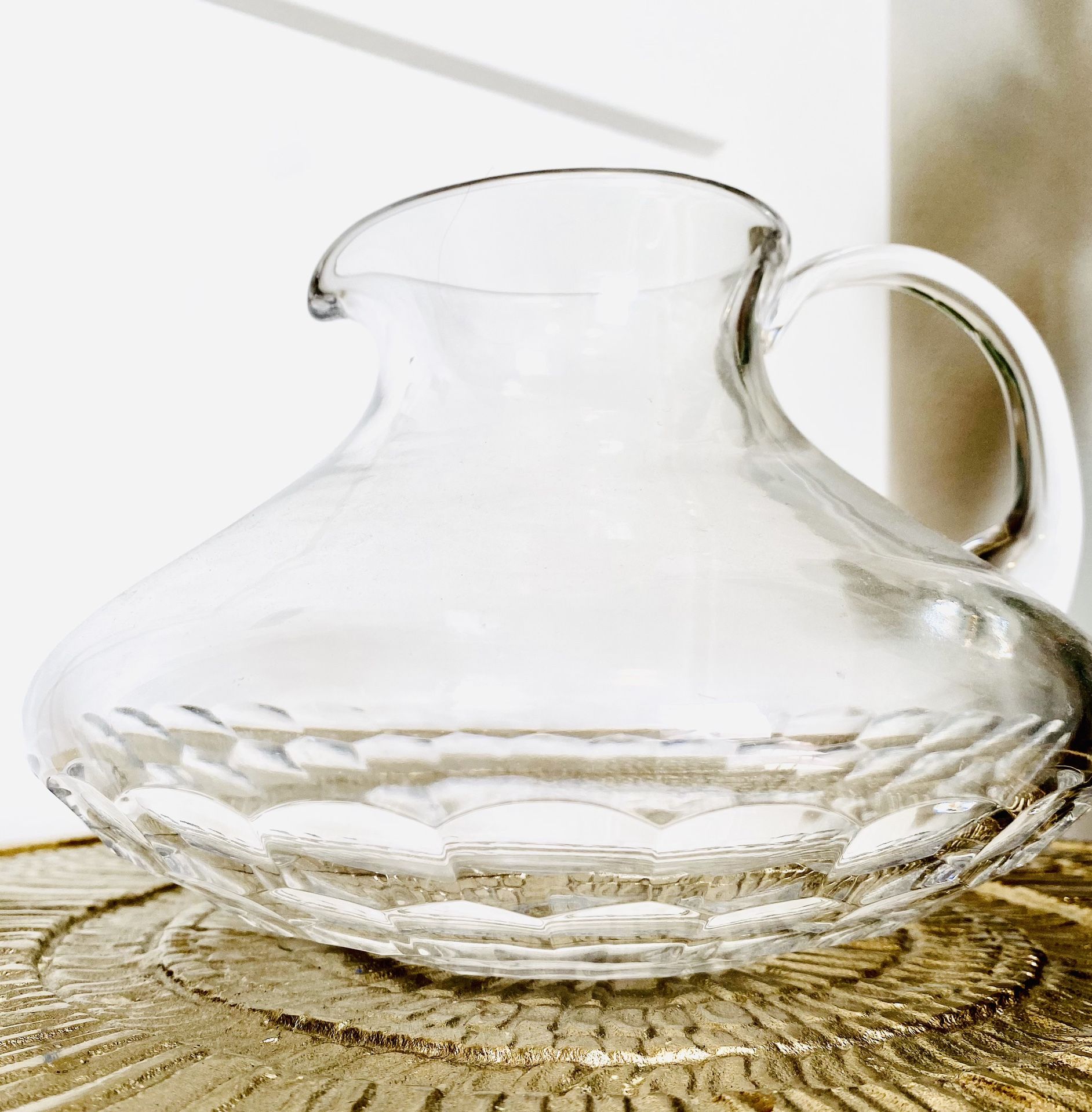 Waterford “Monique Lhuillier” faceted crystal pitcher