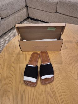 Brand new!!! Womens  Black Suede Slides