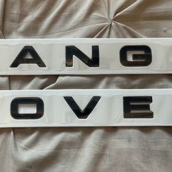 Range Rover Gloss Black Hood + Tail Gate Factory Emblems