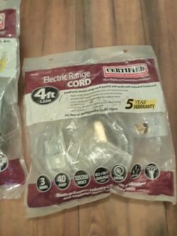 Electric range cord