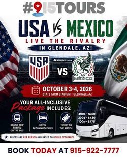 2 México vs USA tickets