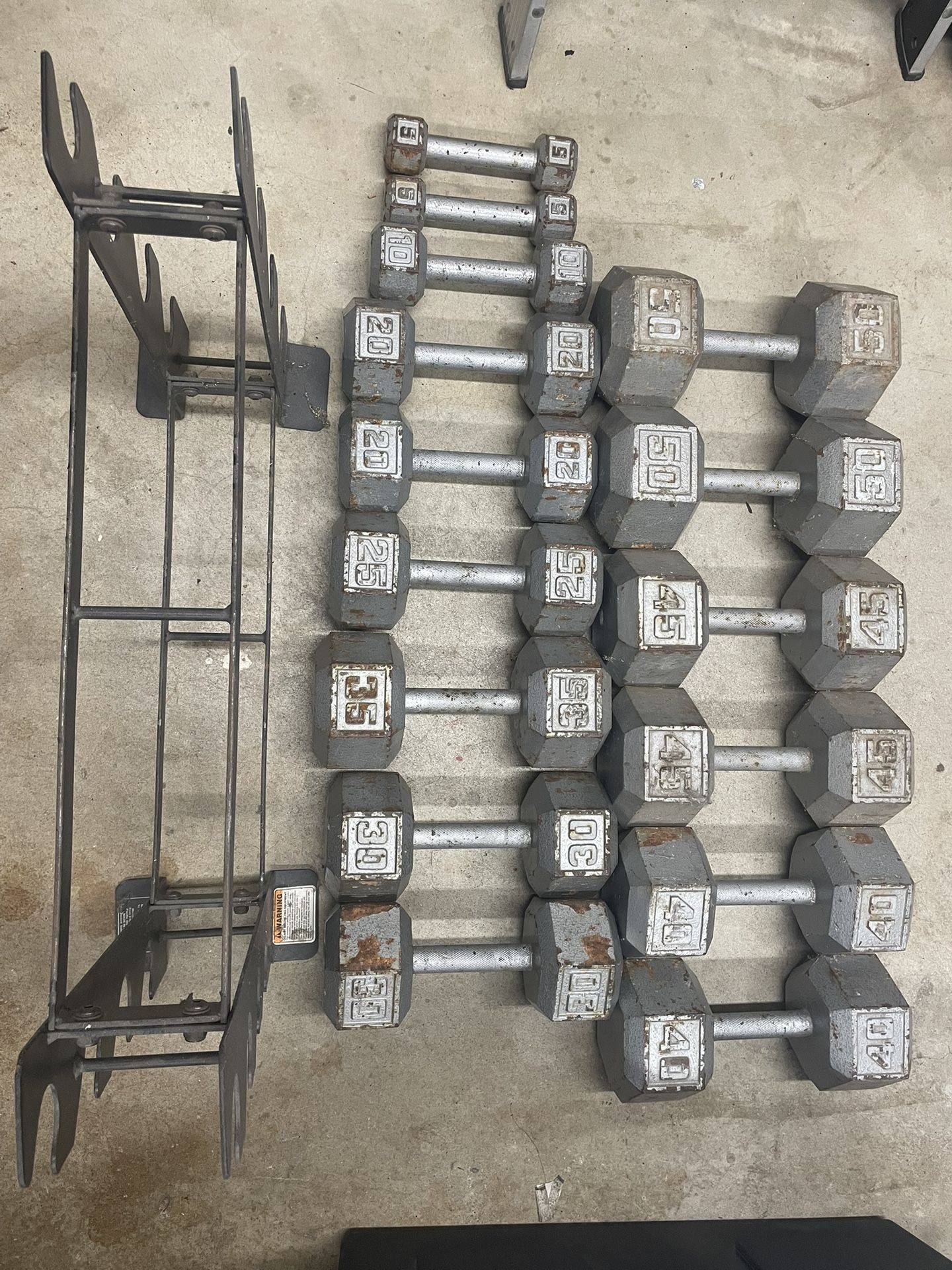 Dumb-bell Weight Set With Rack