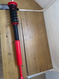 Red Coilover Suspension Strut Assembly