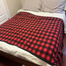 Solid Wood Full Bed Frame & Matress