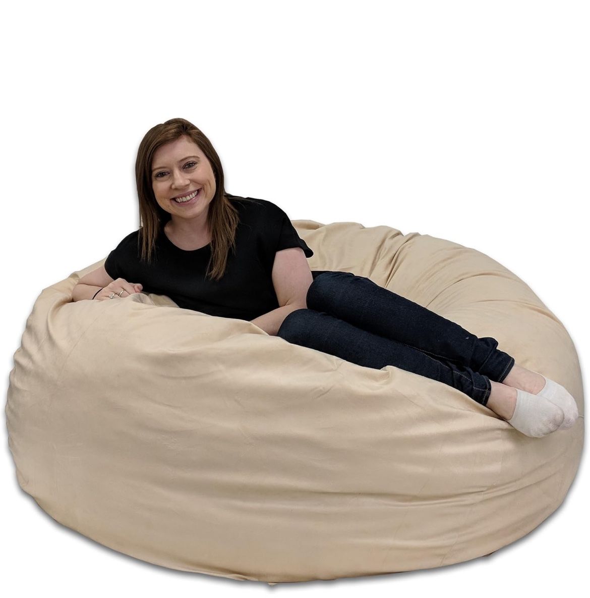 Beige Giant Beanbag