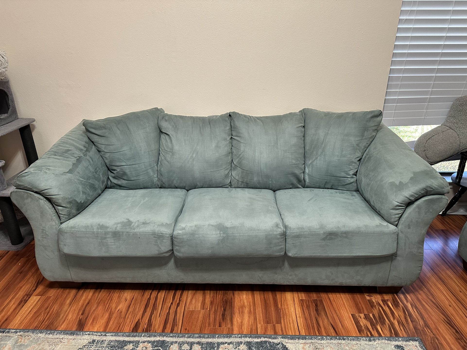 Two Blue Suede Couches for Sale in San Antonio, TX - OfferUp