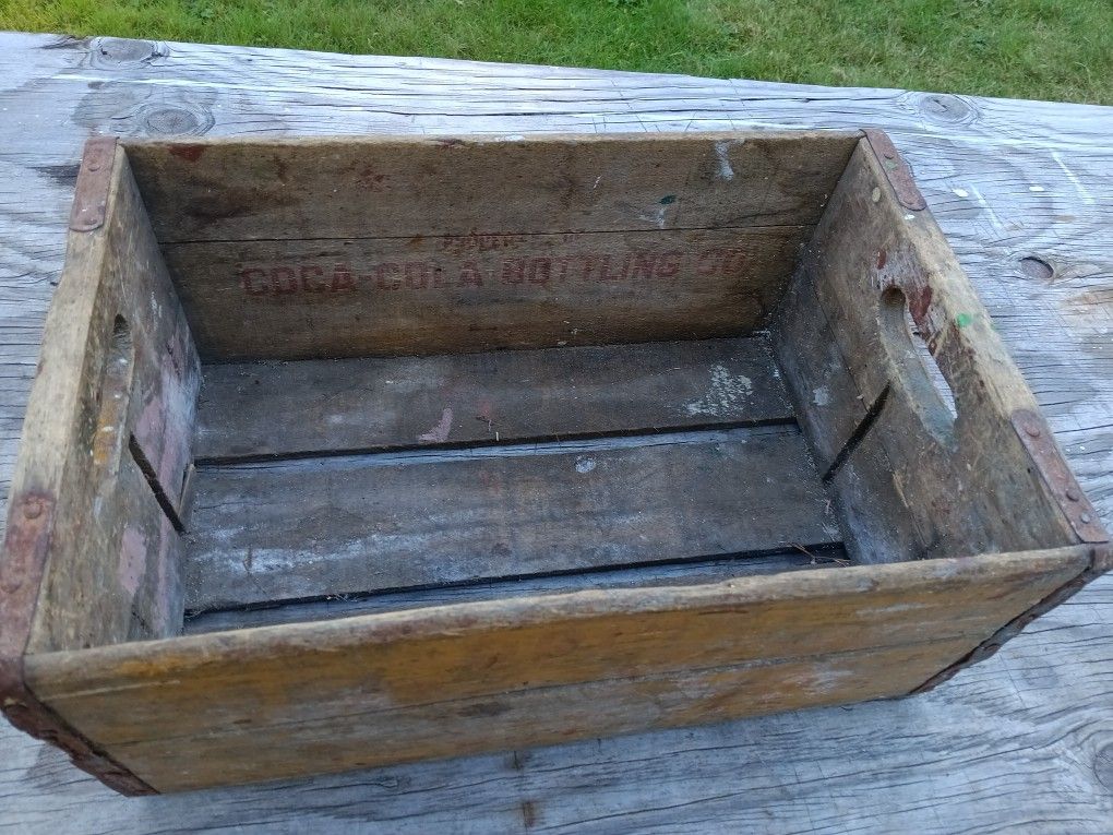 Older Vintage Antique Coke-Cola Wood Crate 