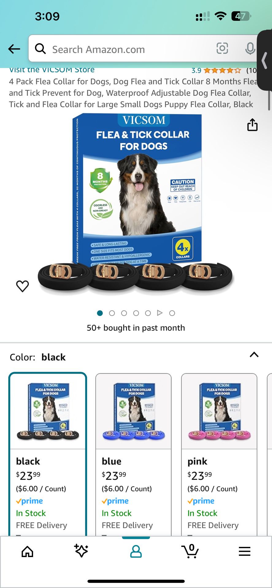 4 Pack Flea Collar for Dogs, Dog Flea and Tick Collar 8 Months Flea and Tick Prevent for Dog, Waterproof Adjustable Dog Flea Collar, Tick and Flea Col