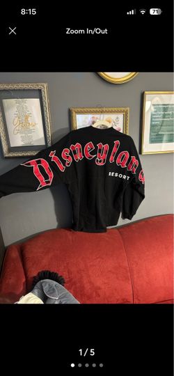 Disneyland red plaid black spirit jersey