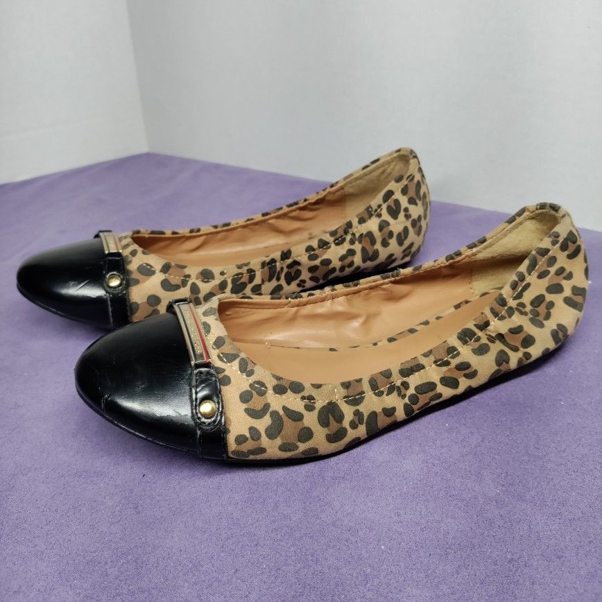 Tommy Hilfiger Leapord Flats SIZE 7 M