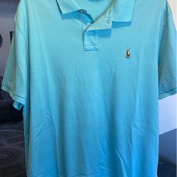 Polo Ralph Lauren Pima Soft Touch  XL Mens Shirt Light Blue