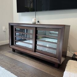 Corner TV stand - Crate & Barrel 