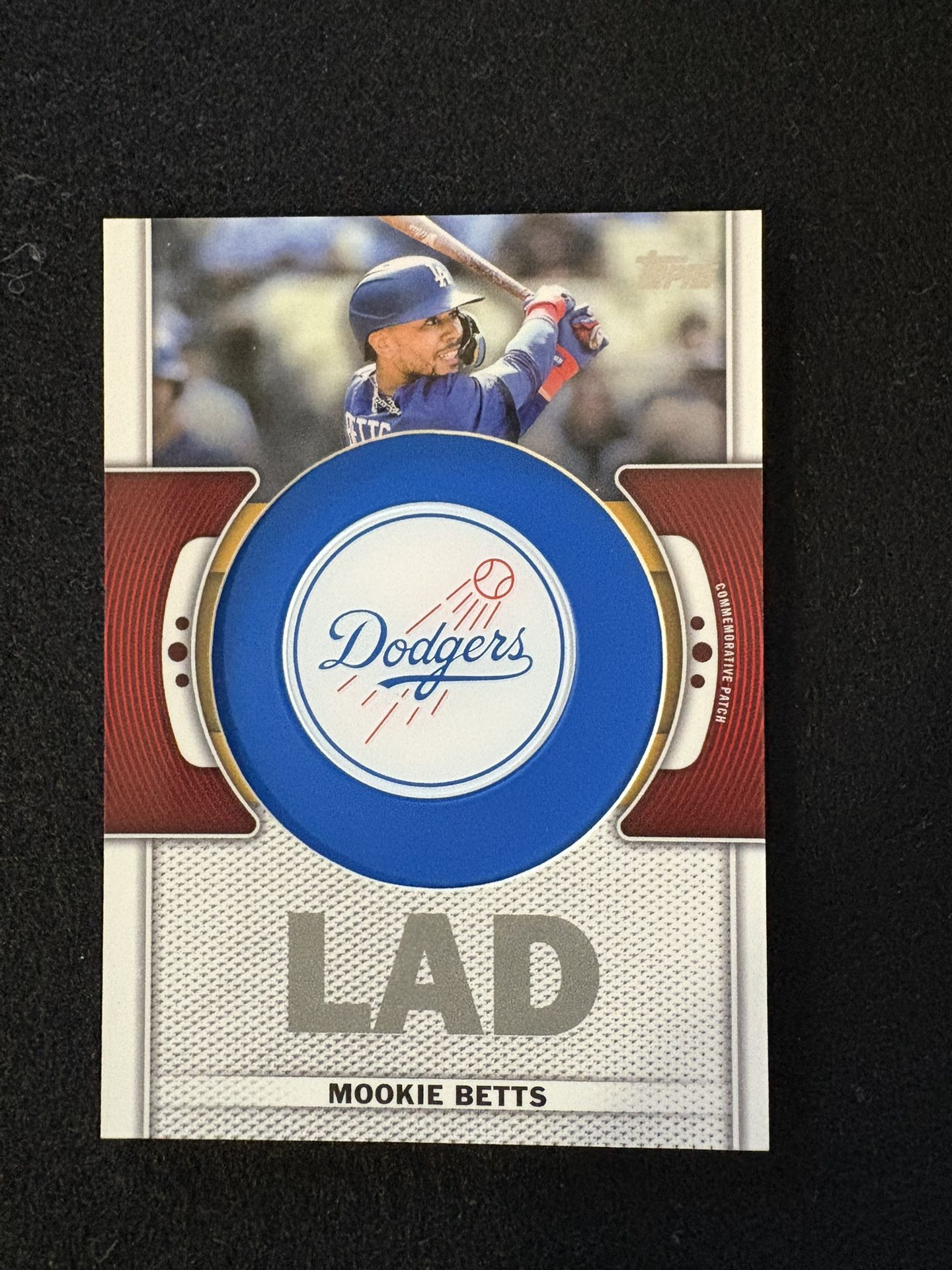 Mookie Betts Dodgers Team Logo Card