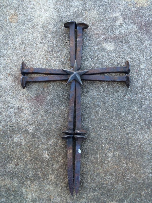 Railroad Spikes Cross