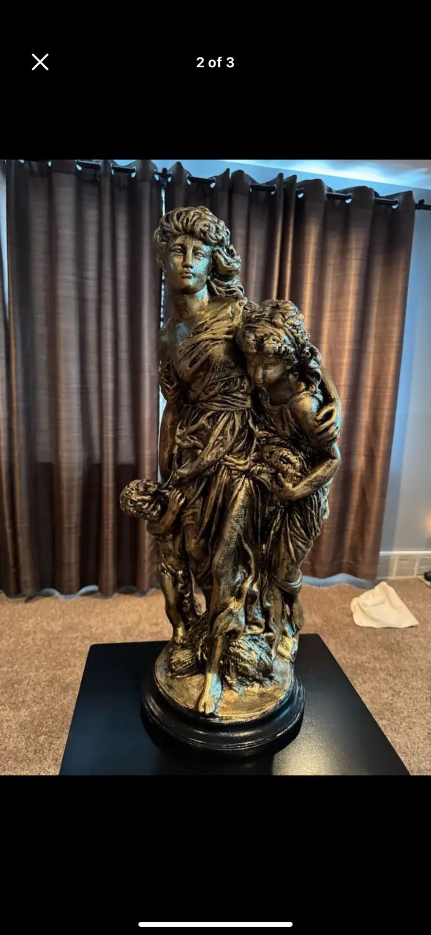 3 Foot Tall, Family Lost In The Storm Statue