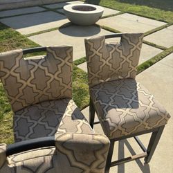 Set of 4 Parsons 24" Brown Lattice Bar Stool