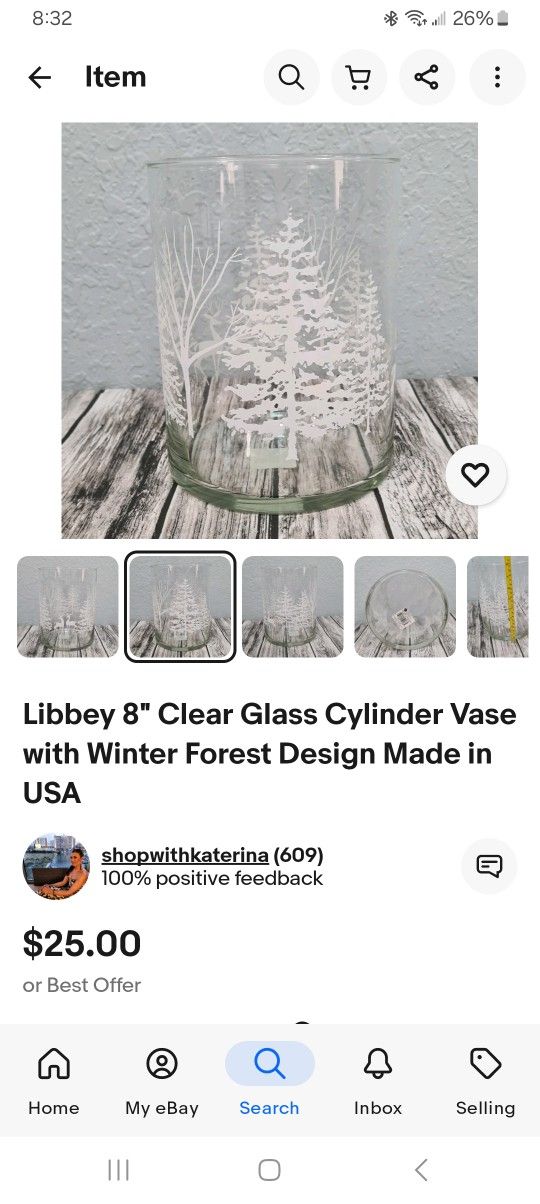 8' GLASS TRIPLE WICK CANDLE HOLDER