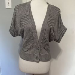 Knit Short sleeve Cropped Cardigan