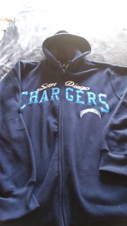 San Diego Charger zipped hooded sweatshirts