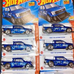 2023 HOT WHEELS P CASE--FORD F-150 LIGHTNING CUSTOM--#226--LOT OF 8