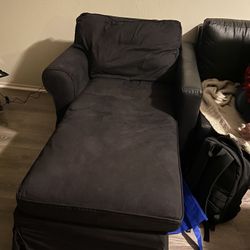 Black Chaise Lounge Chair