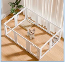 EVERFRONT Clear Acrylic Dog Playpen Indoor Puppy Playpen, 60H, W 40 inches 10 Panels