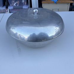 Vintage cast aluminum pot bowl ice bucket serving dish Pyrex 326 nesting bowl