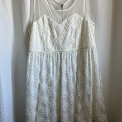 Torrid White Lace Dress 16 