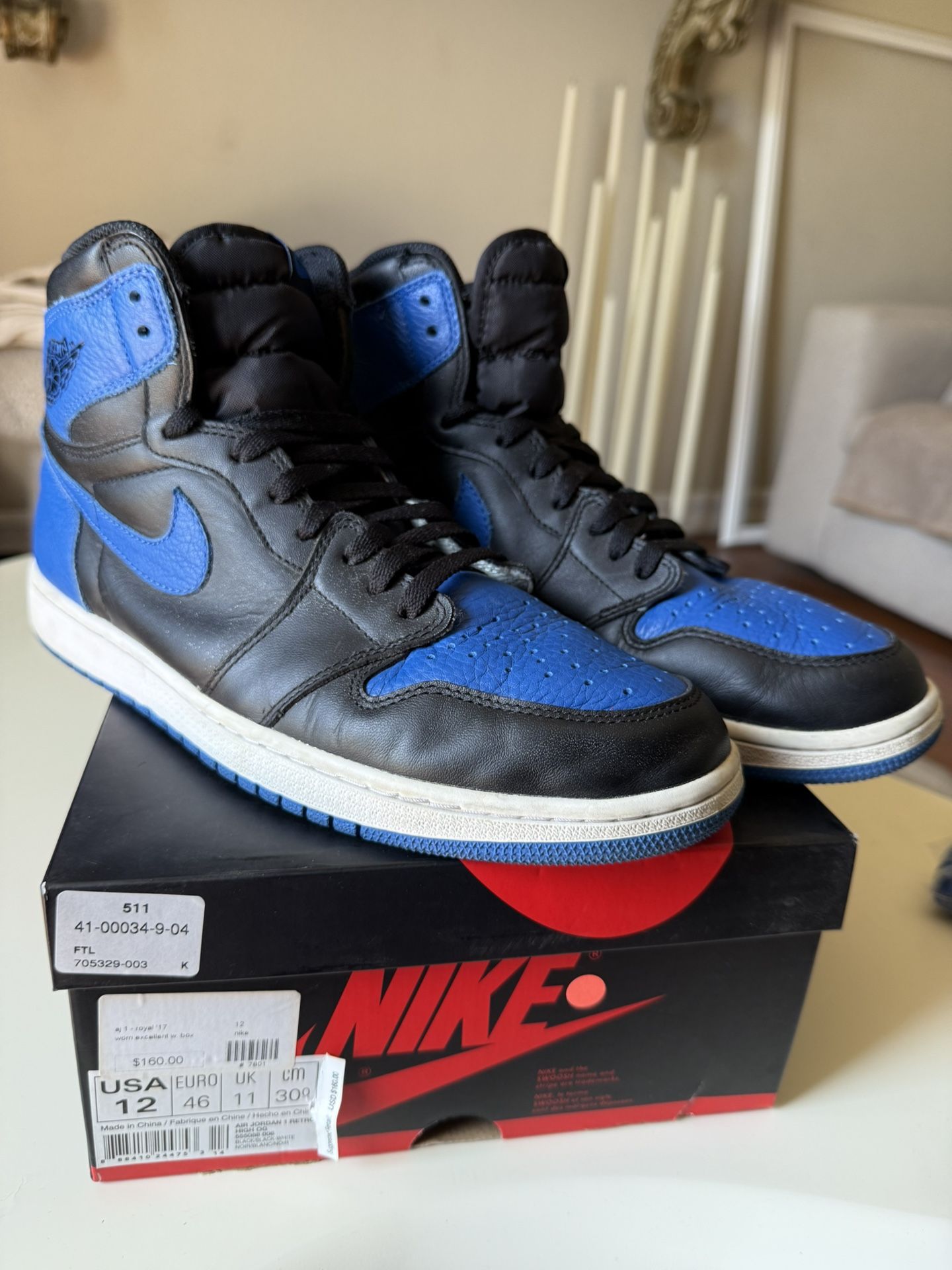 Nike Air Jordan 1 Size 12 Royal (2017)